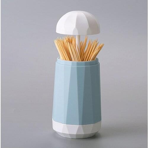 Toothpick Box Simple Plastic Box Portable Press Cotton Swab Box Practical Toothpick Tube Home Living Room Decoration