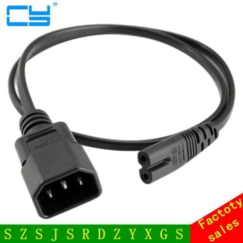 Short 30CM PDU UPS power cord IEC 320 C14 to C7 power cord C14 to c7 for Android Mobile phone Tablets 1M 2M Free shipping
