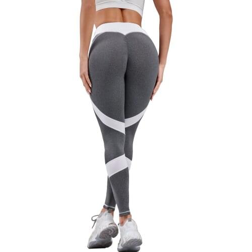 Color Patchwork Yoga Pants Push Up Leggings For Women Sport Fitness Trousers High Waist Squat Proof Sports Tight Sportswear