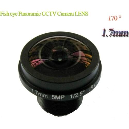 Marviosec 5MP 1/2.7 Inch M12 Interface 1.7mm Fisheye 180 Degree View Angle CCTV Lens suitable for kinds of IP/AHD/CVI Camera