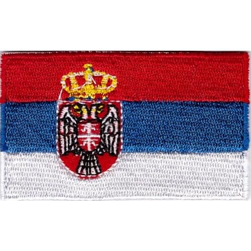 Fashionable Prajna Military Patch Serbia Flag 3D Stickers Personality Embroidery Design Badges Customized For Clothes National F
