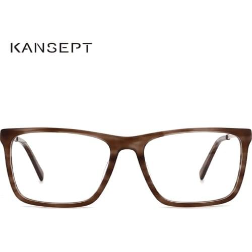 KANSEPT Men Optical Glasses Frame Acetate Myopia Prescription Eyeglasses Frame Brand Design High Quality MG6104