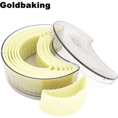 7 Pieces Moon Shaped Cookie Mould Set Nylon Biscuit Cutter Set