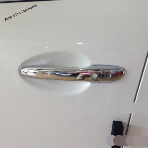 Yimaautotrims Door Pull Handle Cover Trim Fit For Mazda 3 AXELA Hatchback Sedan 2017 2018 ABS Carbon Fiber / Chromium Styling