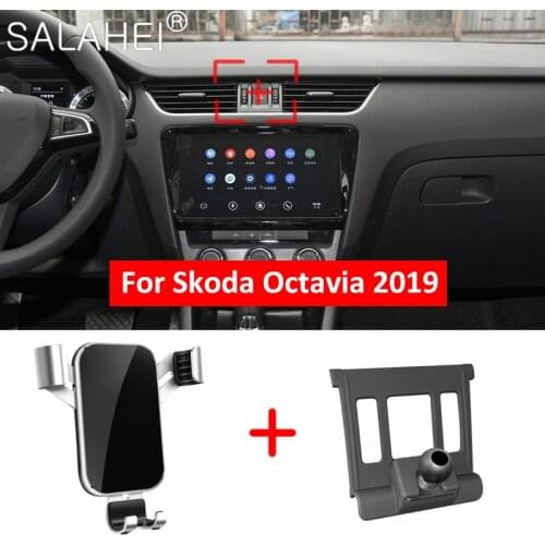 New Car Mobile Phone Stable Cradle Smart Phone Stand For Skoda Octavia Mk3 2015 2016 2017 2018 2019 Air Vent Mount Phone Holder