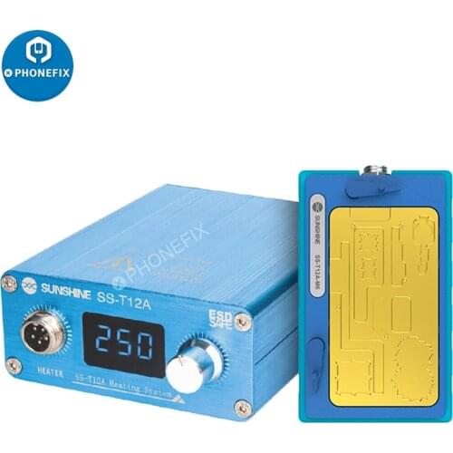 Sunshine SS-T12A M6 6 in 1 Soldering Station Pre-heating Platform for iphone BGA Desoldering NAND Heating CPU PCB Glue Removing
