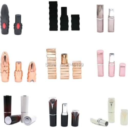 Empty Lipstick Tube 12.2mm Erose Gold Black Lip Balm Tube Empty Semicircle Pink Lipstick Container Gradient Lip Balm Tube 50pcs