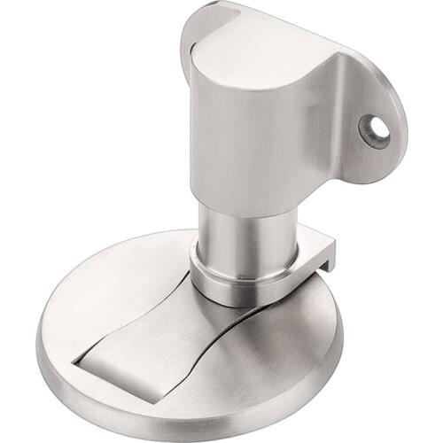 Adjustable Door Holder Stainless Steel Magnetic Door Stopper Non-punch Sticker Water-proof Door Stop Furniture Door Hardware