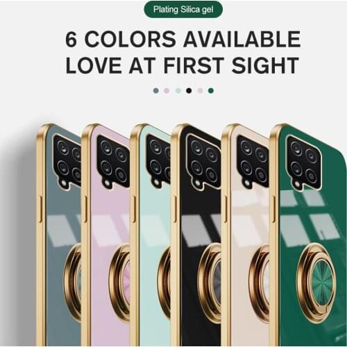 For Samsung Galaxy A42 5G Luxury Plating Finger Ring Holder Cover Case Shell A52 A32 A72 S21 S30 S20 Note 10 20 FE Plus Ultra 4G