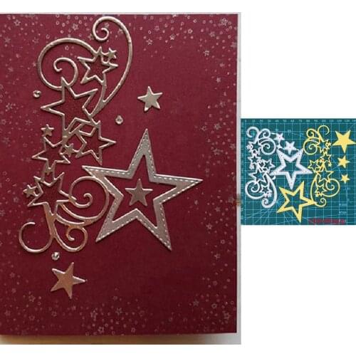 Stars Lace Envelope Cover Metal Cutting Dies For Stamps Scrapbooking Stencils DIY Paper Album Cards Decor Embossing 2021 New