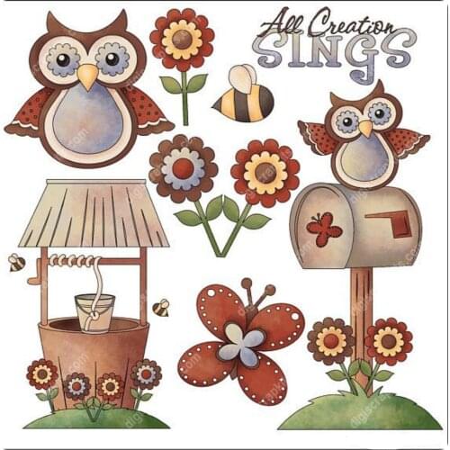 Cartoon Pattern Pattern Stamp And Metal Die Scrapbooking Alphabet Stamp Embossing Craft Silicone Transparent Stampstampons