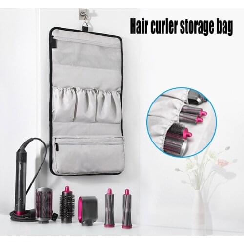 Storage Bag Compatible for Dyson Airwrap Styler Accessories Holder Multiple Pouches with Hook Hanger C1