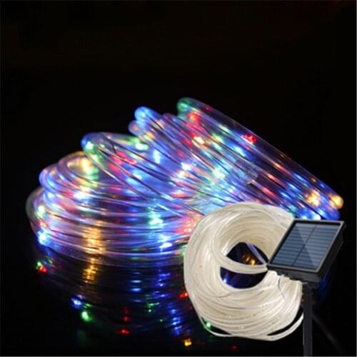 Led solar tube light 22M/32M string lights outdoor waterproof christmas lights garden decoration lights