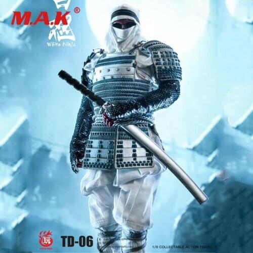 TD-06 1/6 White Armor Warrior Solider Ancient Action Figure Suit Female Clothes Suits