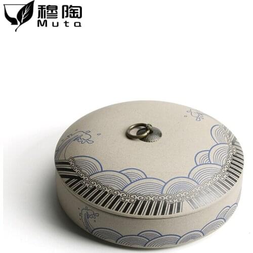 Pu'er tea packaging box, empty gift box, tea caddy, tea cake storage box, household ceramics, high-grade purple sand stoneware