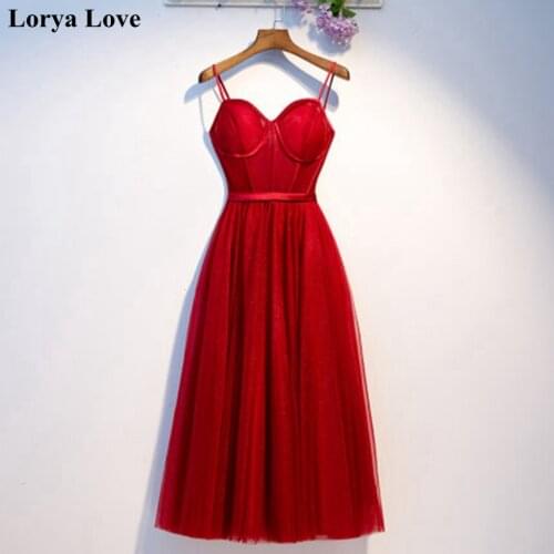 Red A-Line Long Prom Dresses 2021 Women Formal Party Robe De Soiree Sweetheart Neck Spaghetti Straps Graduation Evening Gowns
