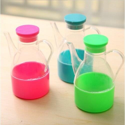 1PC Kitchen Containers Utensils Plastic Lid Measuring Oiler Vinegar Sauce Pot Oil Bottle Spices Storage Box Jar LF 113