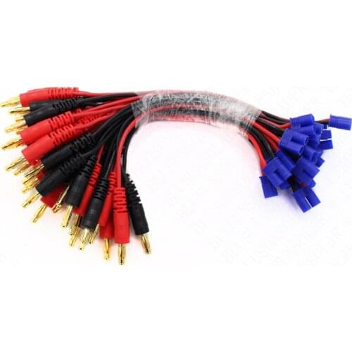 100pcs/lot OEM quality EC2 Male to 4mm Banana Plug, For RC lipo battery