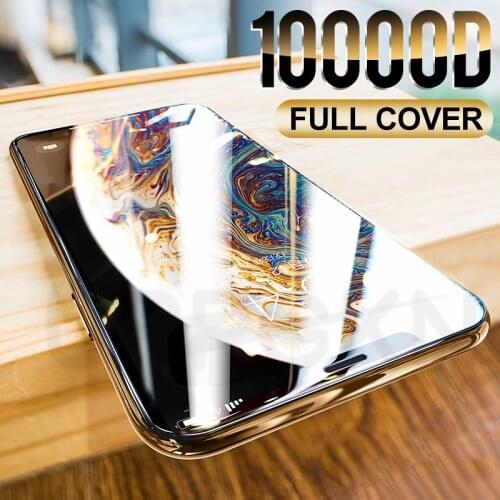 10000D Curved Full Cover Tempered Glass on For iphone 11 12 Pro XS Max X XR Glass iPhone 6 6S 7 8 Plus SE 2020 Screen Protector