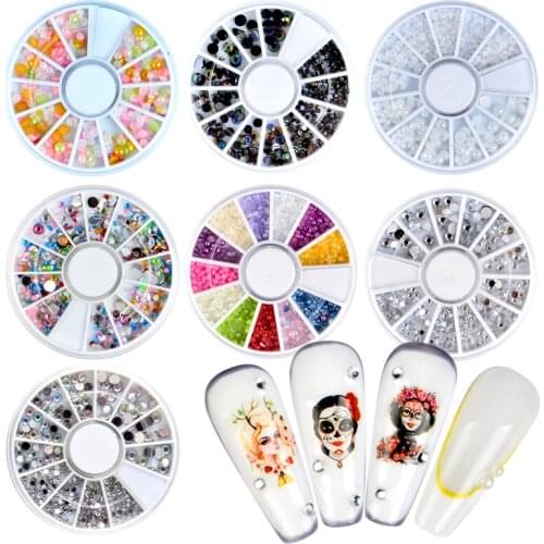 2mm/3mm/4mm/5mm AB Acrylic Diamond Nail Glitter Nail Rhinestones Crystal DIY Nail art decorations Manicure tools Accessories