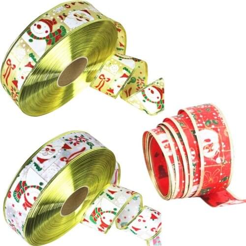 2 Yard Bling Star Printed Organza Ribbon For DIY birthday Christmas New Year Decoration Gift Handmade Crafts materials 50mm