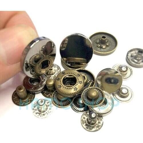 20sets/lot With Tool Box New Metal Press Studs Sewing Button Snap Fasteners Sewing Leather Craft Clothes Bags 831/501/201