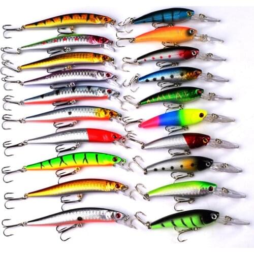 20PCS Sea Fishing Pencil Minnow Frashwater Fish Bass lure hook baits 10cm/8.5g 9cm/8.5g