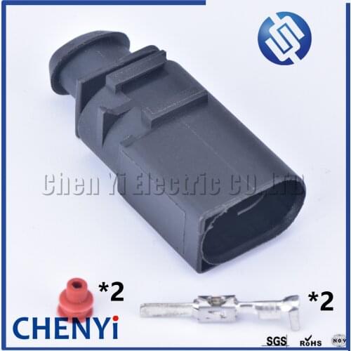 5 set 2 Pin 3.5mm male automotive waterproof wiring harness connector electrical horn plug 1J0973722 1717692-1 8D0973822