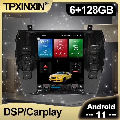 128G Android 11 Tesla IPS Screen Car Radio For Jaguar S-Type 2004 - 2007 Auto Multimedia DVD Player Navigation Stereo GPS 2 din