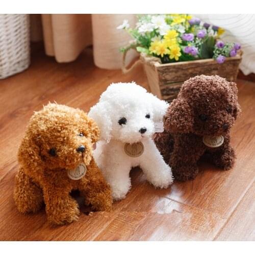 Free shipping simulation Teddy dog lady, poodle plush toys, animal suffed doll for Christmas gift