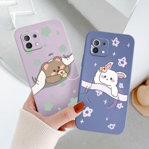 Animal For Xiaomi Mi 11 Ultra 11i 10T 9T Pro Lite Case Bear Cover Xiaomi Mi 10 10S 9 8 lite Pro Poco F2 X2 F3 Pro Phone Case