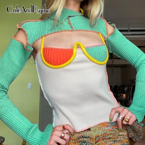 Cuteandpsycho Women's Knitted T-shirts