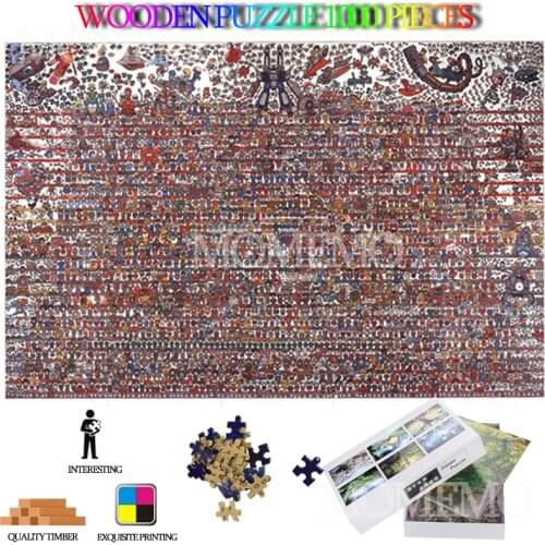 Cartoon Character Collection 1000 Pieces Puzzle Wooden Jigsaw Puzzle for Adults High Definition 1000 Pieces DIY Wooden Puzzles