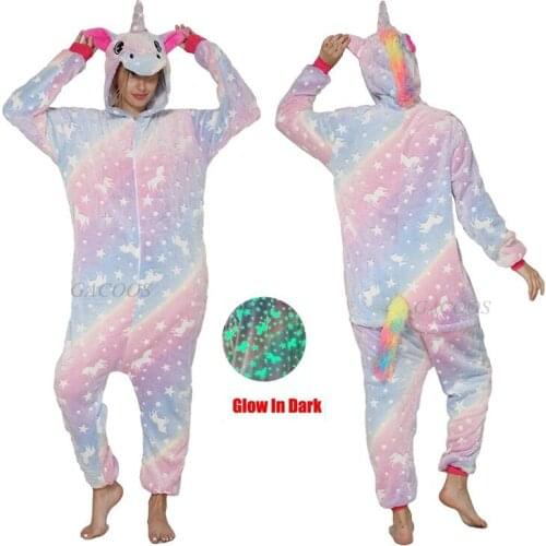 Childrens Pajamas Womens Baby Unicorn Onesie for Kids Boys Kigurumi Jumpsuit Pyjamas Teens Girls Sleepwear 2021 Adult Homewear