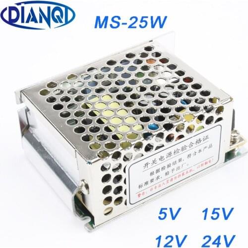 DIANQI Mini Size Switching Power Supply adjustable 12V Output voltage 25W ac to dc regulator ms-25 15V 5V 24V