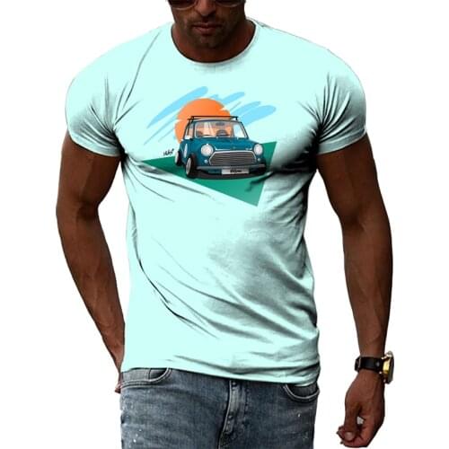 New Summer Fashion Men T-Shirts 3D Classic Santana Car Print T-Shirt Man Casual Tops Funny Tees Short Sleeve 2021 Loose Shirts