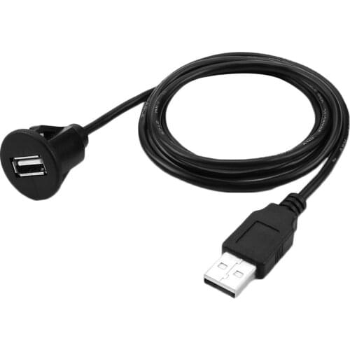 1m Car Dash Board Mount USB 2.0 Male To Female Socket Extension Panel Transfer Date Charging Cable for any application