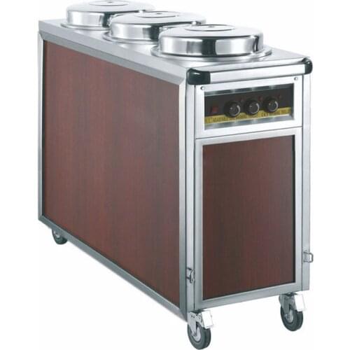 Commercial diner car Stainless steel wood grain warmer cabinet Electric dining car Warmer car Mobile vending mobile dining