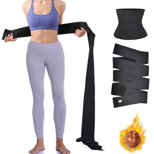Waist Trainer Women Dress Slimming Body Shaperwear Belt Fat Compression Strap Tummy Wrap Waist Trimmer Belt Sauna Corset Elastic