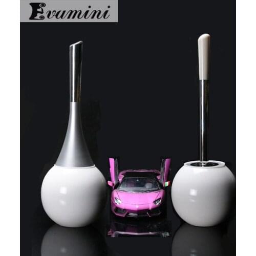 Creative Bathroom Accessories Toilet Brush Set With Stainless Steel Base Cleaning Brush Washroom Cleaning Tools