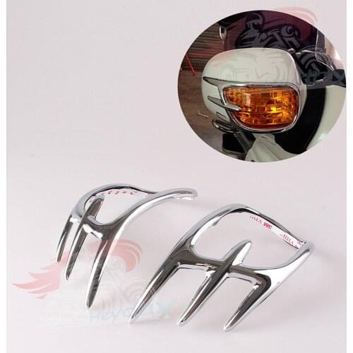 Left Right Motorcycle Show Chrome Pair Fairing Mirror accent grilles Back Accent Grilles For Honda Goldwing GL1800 2001-2016