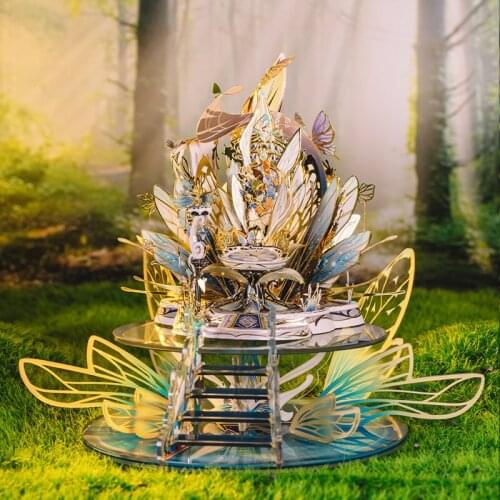 Art Model MU 3D Metal Puzzle Elf 's Throne model KITS Assemble Jigsaw Puzzle Gift Toys For Children