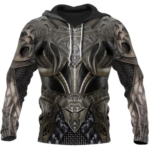 3D Printed Chainmail Knight Armor Men Hoodie Knights Templar Harajuku Fashion Jacket pullover Unisex Cosplay Hoodies