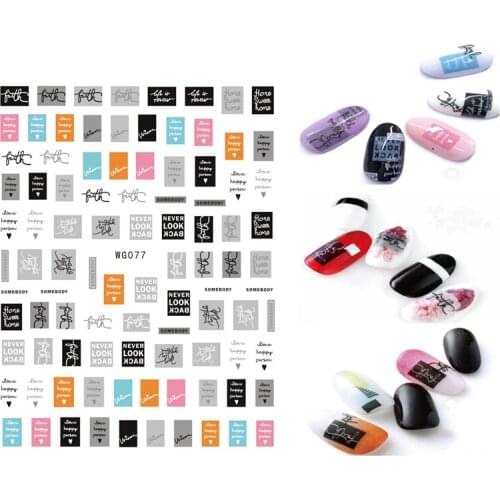 10PCS Cartoon Animal Nail Stickers Cartoon Letter Love Dog Nail Art Decoration Applique Funny DIY Face Nail Slider