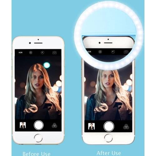 New Portable LED Flash Ring Luminous Ring Clip Light Universal Selfie Lamp Mobile Phone Lens For iPhone 12 11 8 Plus Samsung S20