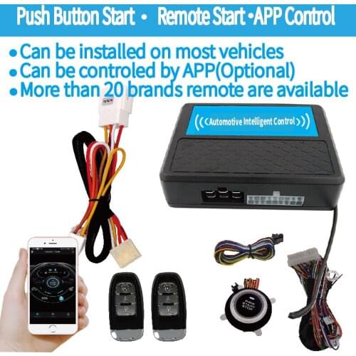 One button push start Remote engine Start 4G or 2G smart phone APP control vehicle module is optional