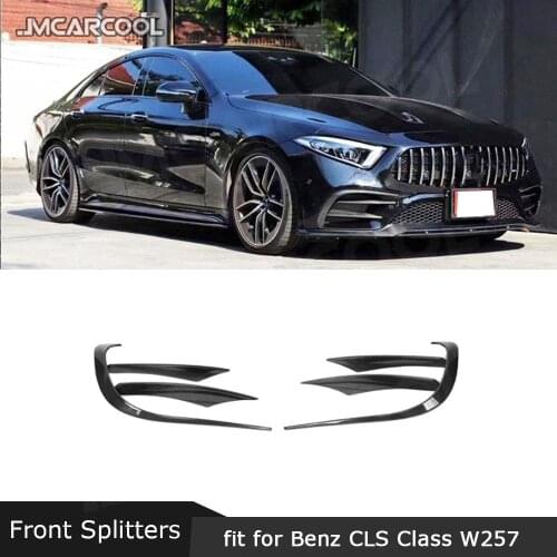Carbon Fiber Front Splitters Fits For Benz CLS Class W257 CLS260 300 350 2019 UP