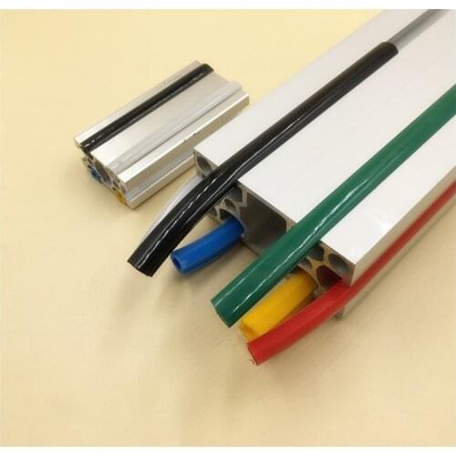 10meters 10mm flat seal for4545 aluminum profile soft Slot Cover/ Panel Holder C-Beam machine