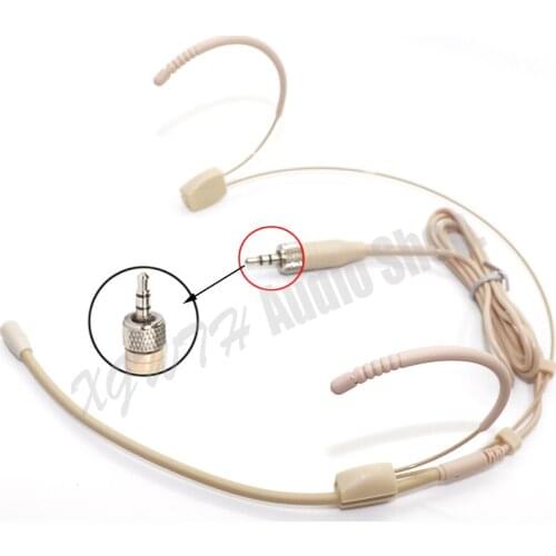 Pro Dual Hook Head Headset Microphone for Sennheiser G1 G2 G3 G4 Wireless Mic System Beltpack Transmitter 3.5mm 1/8" Screw Lock