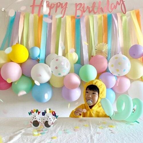 Colorful Paper Tassel Garland Ballons Wall Decoration Rainbow For Wedding Kid Birthday Party Decor Baby Shower Favors Background